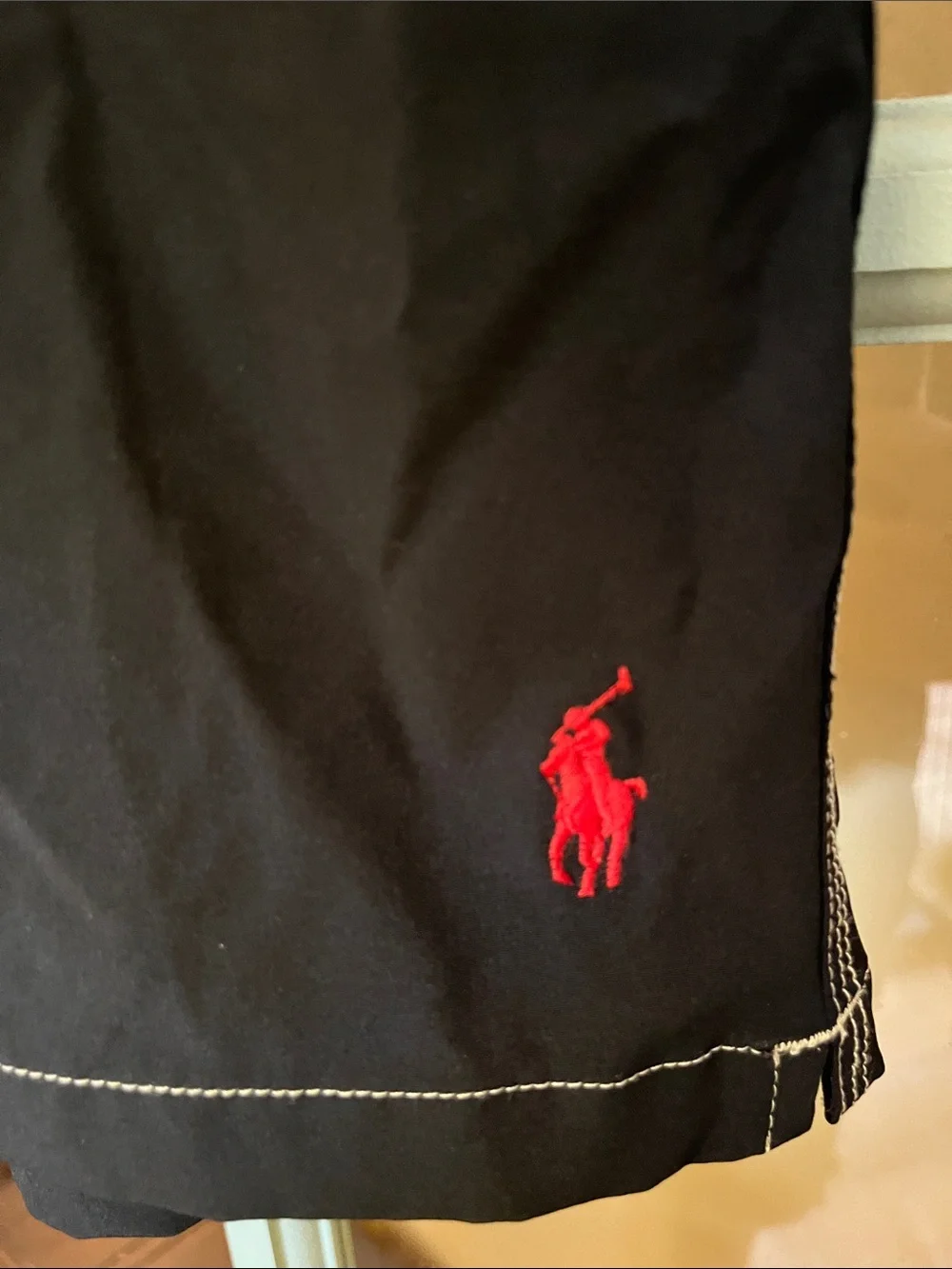 Polo by Ralph Lauren Black & Orange Men’s Swim Board Shorts